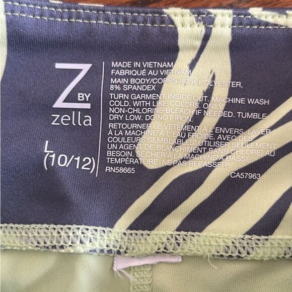 NEW Zella Girls 10/12 Athletic Leggings Pants Grey Green New with Tags - Picture 2 of 3